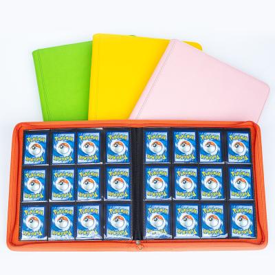 China Collecting Yu-Gi-Oh Candy Color 480 Pockets Card Binder PU Leather Clear Presentation Zipper Folder Push-Monday Card Collection For Teenagers for sale