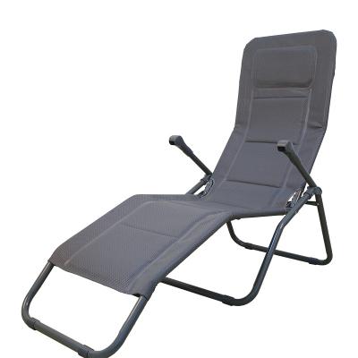 China Traditional Wholesale Outdoor Beach Chairs Foldable Sun Sofa Bed Full Steel Back Adjustable Relax Beach Chairs for sale