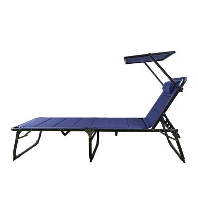 China Contemporary Germany Stock Blue Teslin Quality Foldable Bed Rest 5 Position Adjustable Bed Rest Chair With Canopy for sale