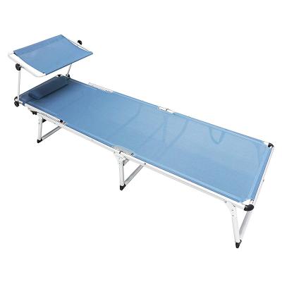 China Modern Aluminum Frame Folding Sun Bed With Awning for sale