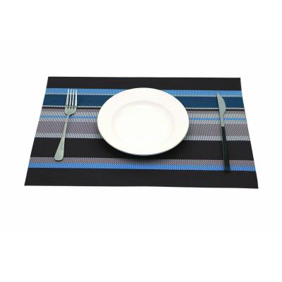 China Teslin PVC Mat Leaf Jacquard Woven Table Viable Washable Non-Slip Mats for sale