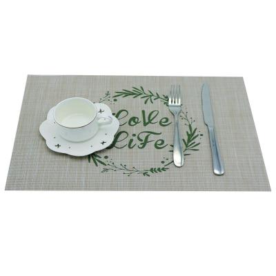 China Viable Factory Wholesale Decorative Table Mats Placemats Square Fabric Teslin for sale