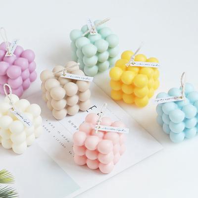 China Net Red Birthdays South Korea The Same / Candels Vela Cubo De Rubik Cube Aromatherapy Bubble Candle Geometric INS Kerze Kaars Kandila Rubik for sale