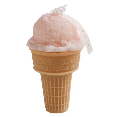 China INS Style Ice Cream Cone Tea Light Aromatherapy Soy Wax Candles Scented Fragrance Birthday Party Decor Dessert Candle for sale