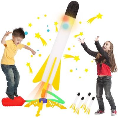 China Model Launcher Rocket Pop Up Toy Foam Sports Toy Kid Air Pump Jump Toys For Kids Rocket Games Outdoor Boys for sale