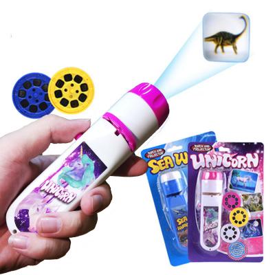 China Educational Toys Flashlight Toy Projector Torch With Lamp Early Education Toy For Kid Holiday Birthday Christmas Gift For Baby Magic Show For Kids for sale