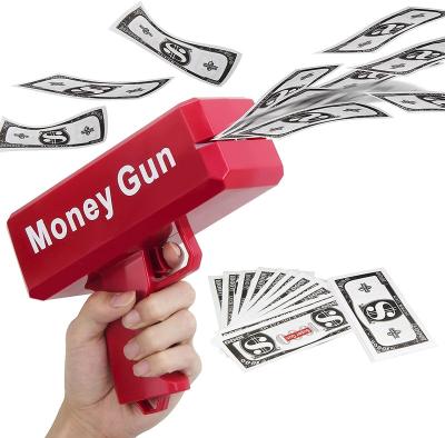 China Electronic Toy Super Money Guns Paper Playing Sperry Gold Money Gun Make It Rain Toy Handheld Cash Gun Bill Dispenser Kids Party Toy for sale