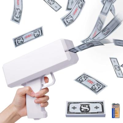 China Toy Gun Super Paper Playing Money Electronic Money Gun Make It Rain Toy Gun With Play Money Cash Gun For Game Party Supplies for sale