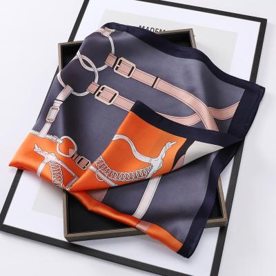 China Wholesale scarves 70*70cm polyester satin long square head scarf viable custom made logostylish long square scarf for women colorful silk scarf for sale