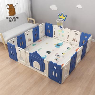 China New Large Foldable Environmental Friendly Plastic Castle Baby Playpen Fence For Indoor Use for sale