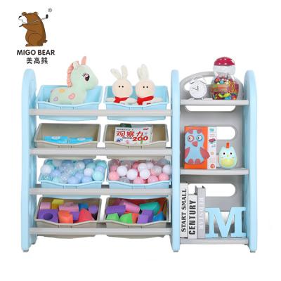 China China Modern Play School Plastic Furniture Toy Storage Bookshelves Factory for sale