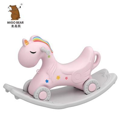 China Ride On Toy Kids Plastic Unicorn Rocking Horse For Baby Indoor Ride On Animal for sale