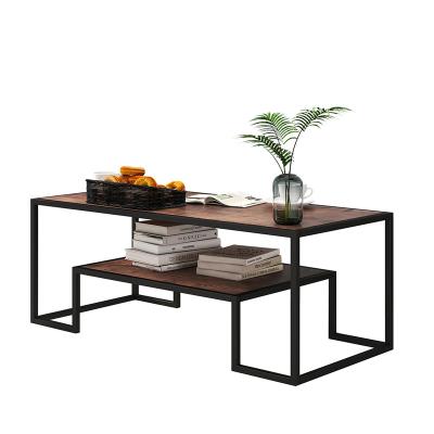 China Other Hot Sale Modern Geometric Inspired Coffee Table Metal Wooden Cocktail Table for sale