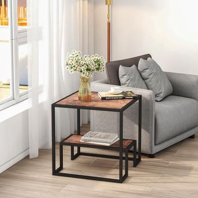 China Other Double Shelving Unit Modern Nesting Coffee Table Sturdy End Table For Home Living Room for sale