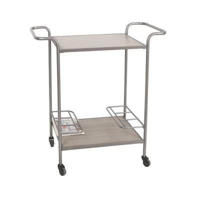 China Contemporary hotel furniture is portable and simple with a double deck minibar cart for food delivery for sale