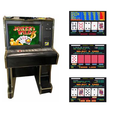 China Plastic New Hot Selling Joker Wild5 Slots Casino Equipment Taiwan Poker Game Machine Custom Casino Game Cabinet for sale