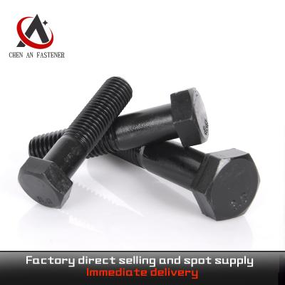 China Factory Wholesale Black Hexagon High Strength Bolts Steel Fasteners for sale