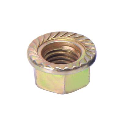 China Chinese Supply High Quality Heavy Industry Straight Lock Nuts Flange Nuts Flange Hex Tooth Anti-Slip Nuts With Pads for sale