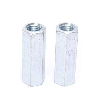 China Heavy Industry Galvanized Joint Nut Straight Down Extended Round Joint Hex Nut Ceiling Nut for sale