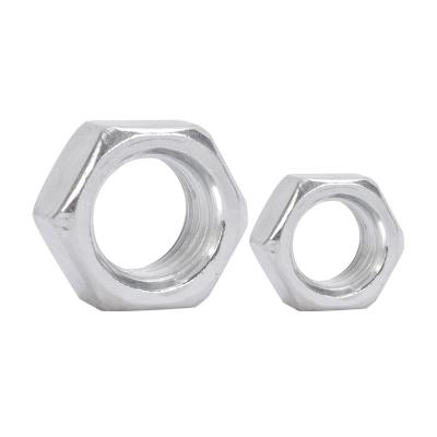 China Heavy Industry High Security Making Polishing Nuts Custom Noise Carbon Steel Hexagon Thin Nuts for sale