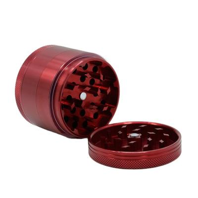 China Colorful Dry Herb 2.2 Inch 4 Parts Aluminum Tobacco Herb Grinder Sharp Teeth With Logo For Smoking for sale