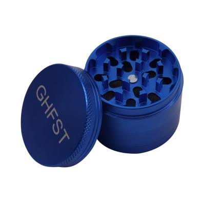 China New Tobacco 4 Layer 50mm Giant Elm Manual 63mm Black CNC Dry High Quality Aluminum Herb Herb Grinder for sale