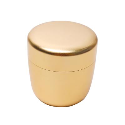 China No Buy 420 1 2 Aluminum Online From Amazon 4 Ounce Air Tight Common Herb Golden Luxury Air Tight Stash Container Tiny Jar for sale