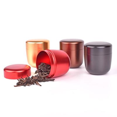 China No kitchen wholesale aluminum storage portable spice sealeing container set airtight jar for herb tobacco tea for sale