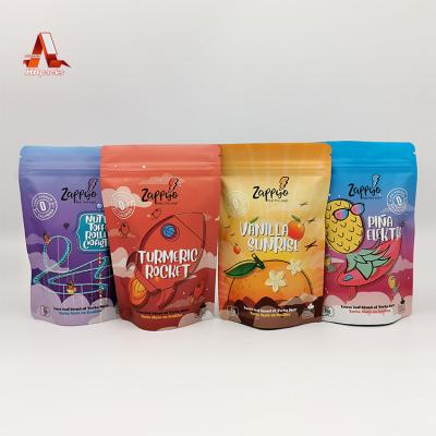 China Moisture Proof Mylar Bags Custom Printed Packaging 3.5 Bag Zipper Foil Backing Up Smell Proof Kid Resistant Mylar Bags for sale