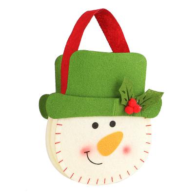 China Fashionable Super Cute Snowman Santa Claus Deer Apple Decorations Gift Bags Christmas Cookie Candy Bags for sale