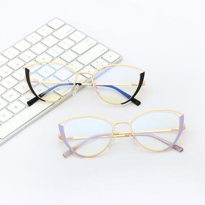 China new metal frame anti-blue smart glass color flat light eyewear Anti-blue light glasses can be matched with degrees for sale