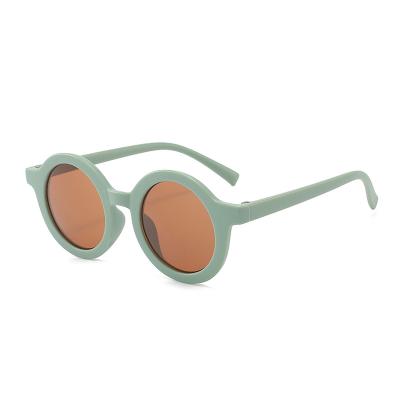 China Fashion sunglasses wholesale children's shape round children's sunglasses UV400 cute children's boys and girls glass sunglasses for sale