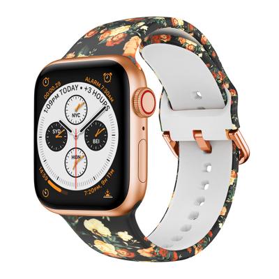 China Fanshion Apple Watch Strap Silicone 42mm 38mm Strap For Apple Watch Series 6 5 4 3 2 1 for sale