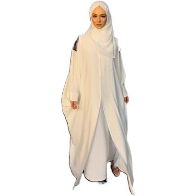 China Spring 2022 New Design Young Women's Dress Traditional Muslim Clothing&accessories Daily Casual Formal Dubai Arab Muslim White Prayer Dress for sale