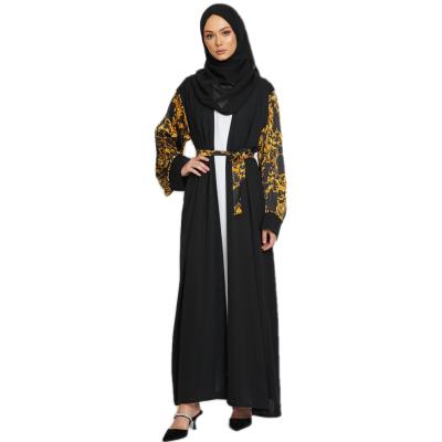 China Middle East Dubai Design Dubai Formal Women's Classic Muslim Abaya Turban Turban Dress Long Cardigan Dress Daily Casual New for sale