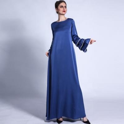 China Muslim Muslim Maxi Dress Matte Fishtail Dress High End Dry Cleaning Arab Dubai Solid Color Robe for sale