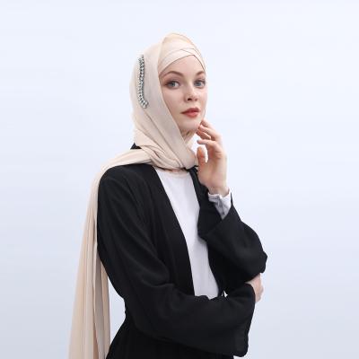 China New Design High Quality Formal Casual Daily Hijab Scarf Muslim Classic Soft Shiny Type S Hijab Shawl for sale