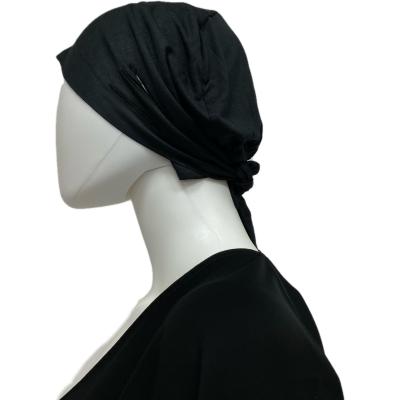 China New Design 2022 Classic Muslim High Quality Formal Casual Daily Hijab Soft Black Hijab Headband for sale