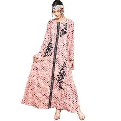 China Women Casual Modern High Quality Muslim Leisure Long Sleeve Dress For Moroccan Rayon Tunisian Abaya Dubai Kaftan for sale