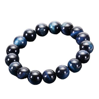 China New Fashion Natural Stone Bracelet Healing Beaded Bracelet 12MM Superb Dark Blue CLASSIC Tiger Eye Bracelet Energy Gemstones For Men for sale