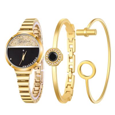 China Cheap 3pcs Gift Set Box Watches For Female Fashion Design Bracelet Christmas Gift Sets For Women Luxury for sale