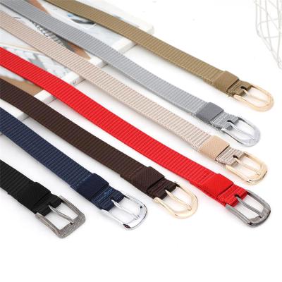 China New fashion cheap model custom design attractive fine quality women belts student style nylon belts for sale