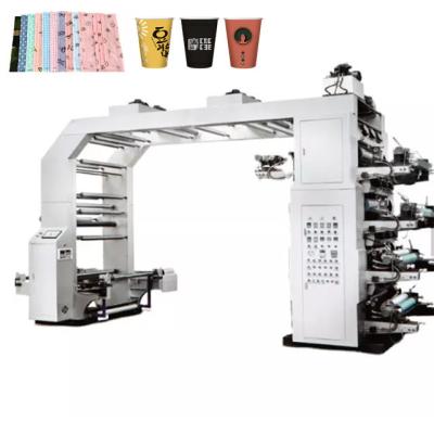 China Garment Shops Automatic High Speed 8 Colors Flexo Printing Machine Non Woven Plastic Film Printing Machine Label Printer for sale