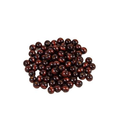 China Factory Direct Dark Coffee Wood Vintage SupplyBeaded Wooden Beads Accessories Wholesale Coffee Color Wooden Beads Loose Round Beads for sale