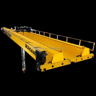 China Crane Compact Design Top Running Bridge Material Handling Remote Control Overhead Electric Double Girder Traveling Crane 10tx15m Span for sale