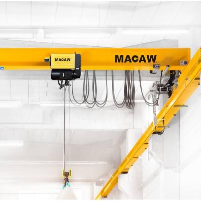 China Bridge Crane European Style Single Girder 7.5 Ton Overhead Cranes With Small Headroom Low Noise Space Demand for sale