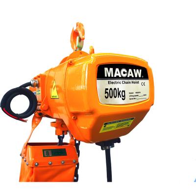 China Clean and low noise 500kg electric chain hoist for factory warehouse 500 kg for sale