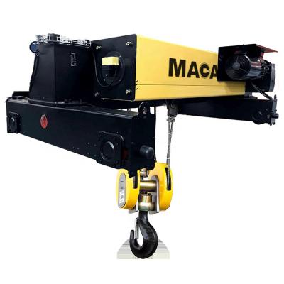 China Building Material Shops 10 Ton 9m High Quality Easy Operation Girder Wire Rope Double Electric Crane Hoist for sale