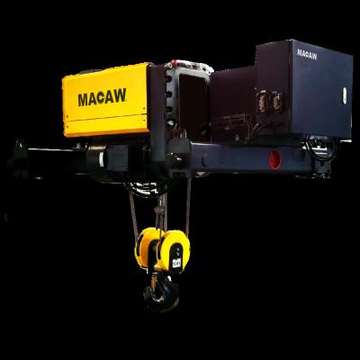 China Construction Material Stores Macaw Rope Hoist Beam Electric Wire Rope Heavy Duty Double Wire Rope Crane 5 Ton for sale