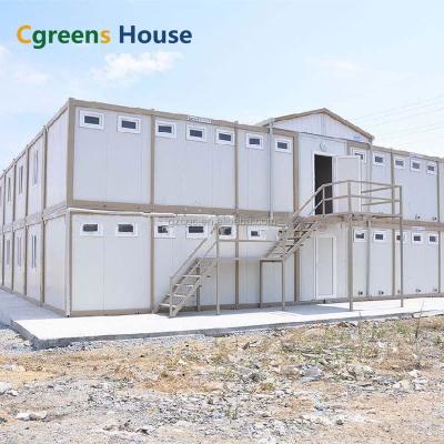 China Simple and Fast Cgreens Modern House Container Building Container House Dormitory Standard Project Construction Site House for sale